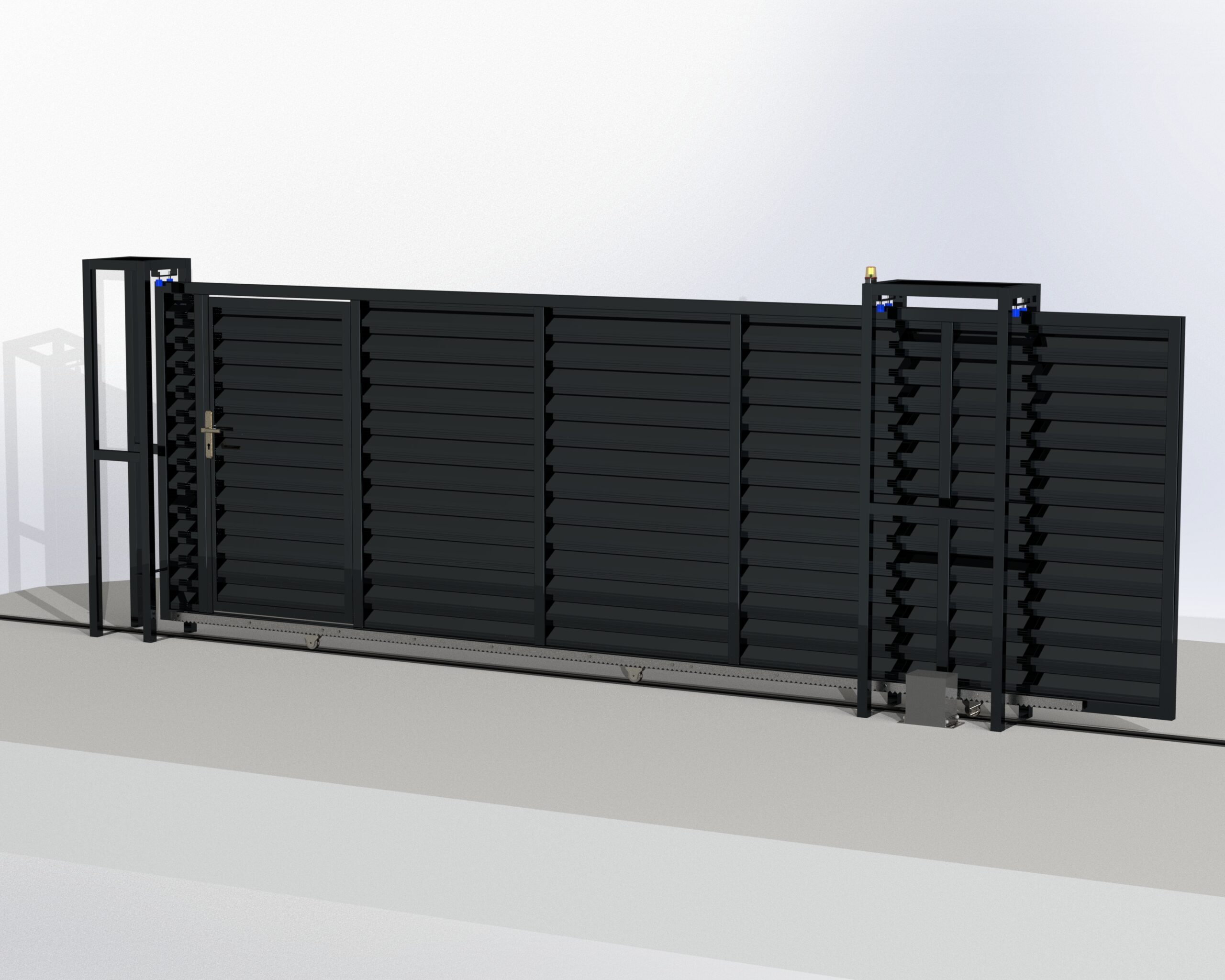 Raylı Sürgülü Otomatik Garaj ve Bahçe Kapısı (5,5 m / 1,8 m)- Sürgülü Kapı Modelleri - Görsel 3