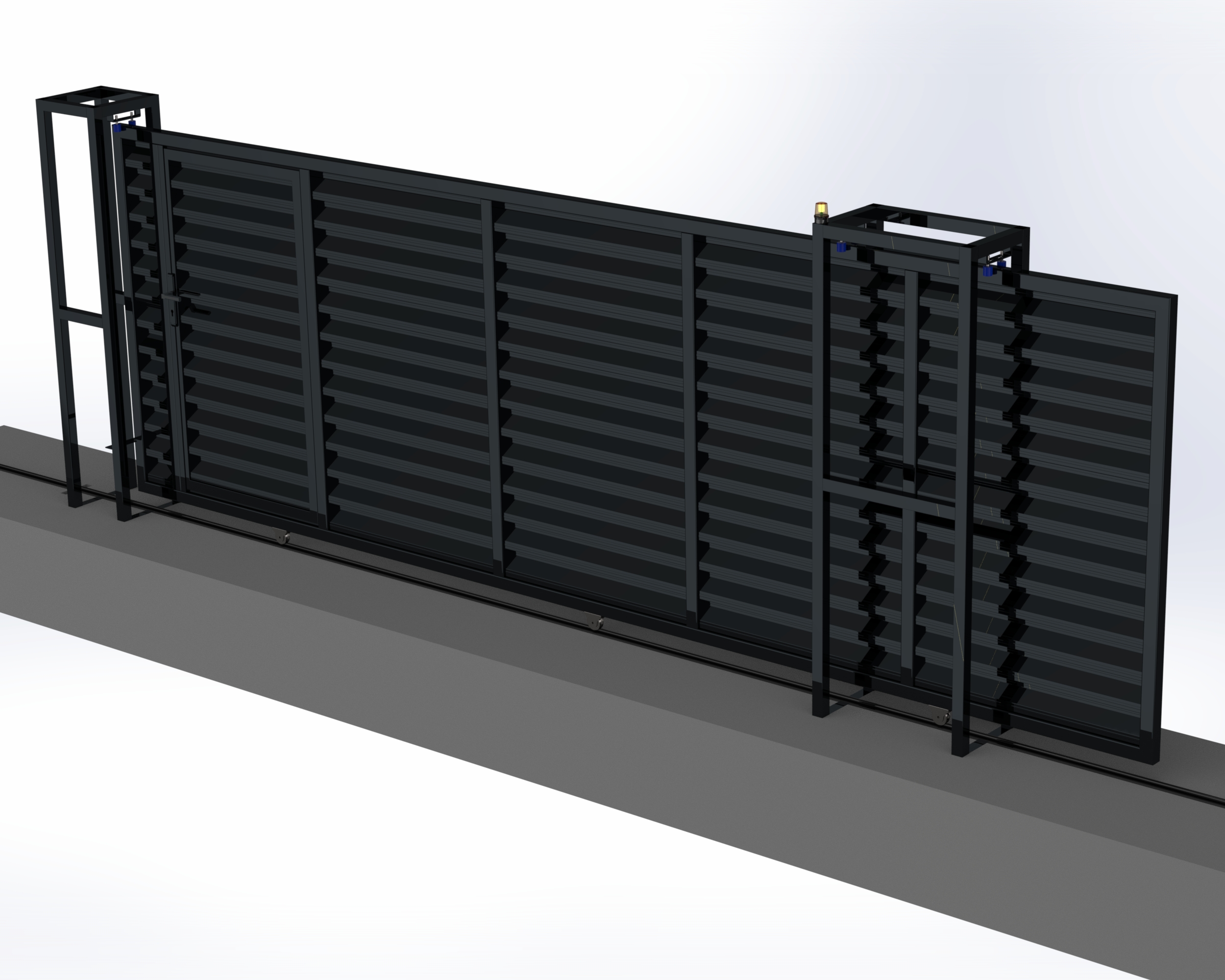 Raylı Sürgülü Otomatik Garaj ve Bahçe Kapısı (5,5 m / 1,8 m)- Sürgülü Kapı Modelleri